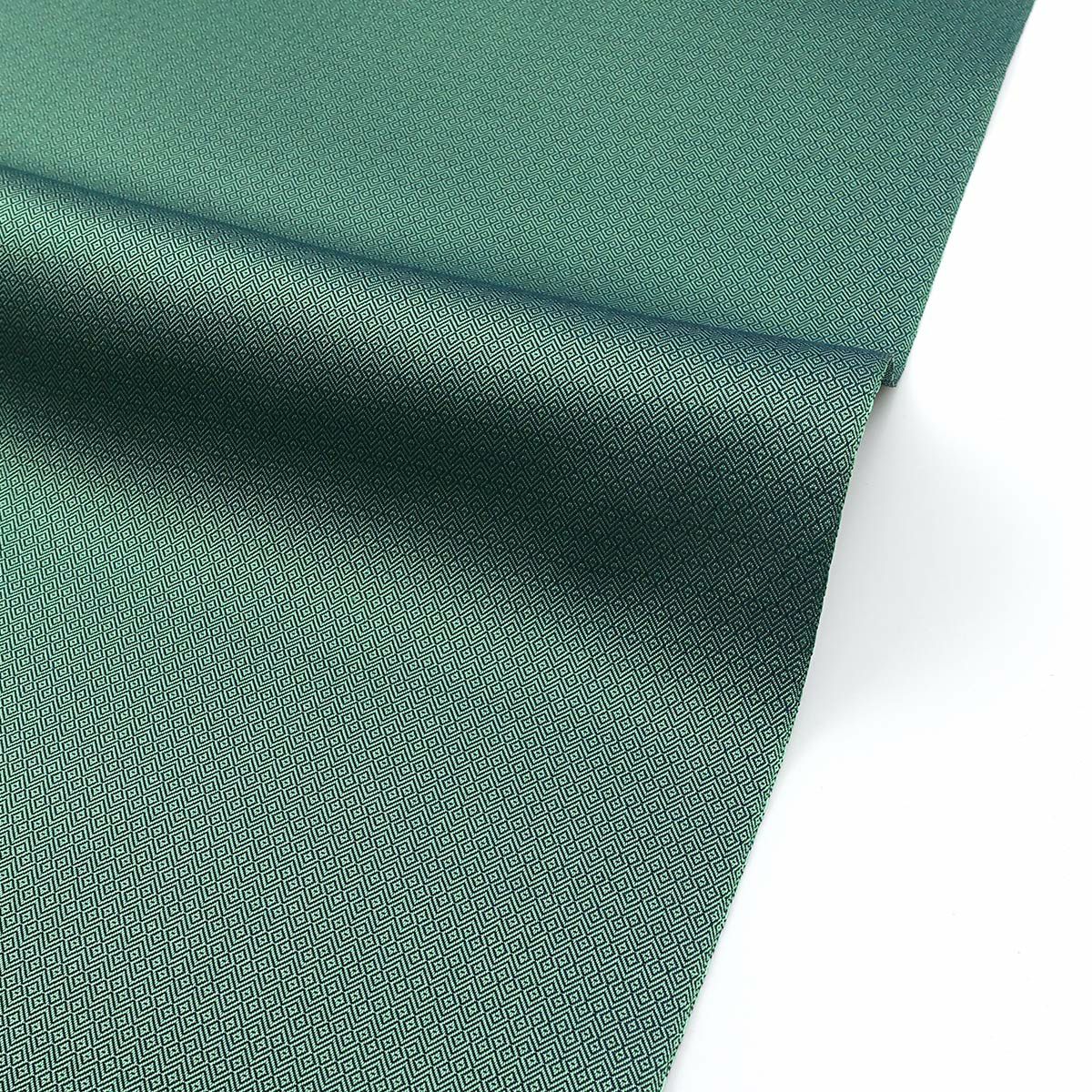 国内仕立て オーダー着物(もしくは羽織) 正絹 米沢織 お召し 優雅 緑