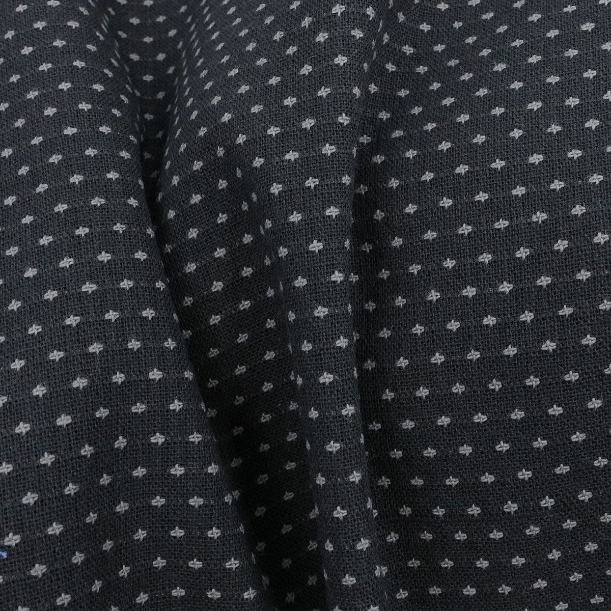 木綿羽織 メンズ 単衣 水玉 グレー