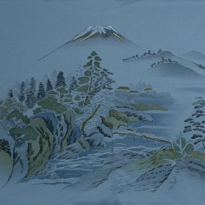 羽裏 額裏 山水
