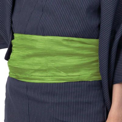 兵児帯 プリーツ 黄緑