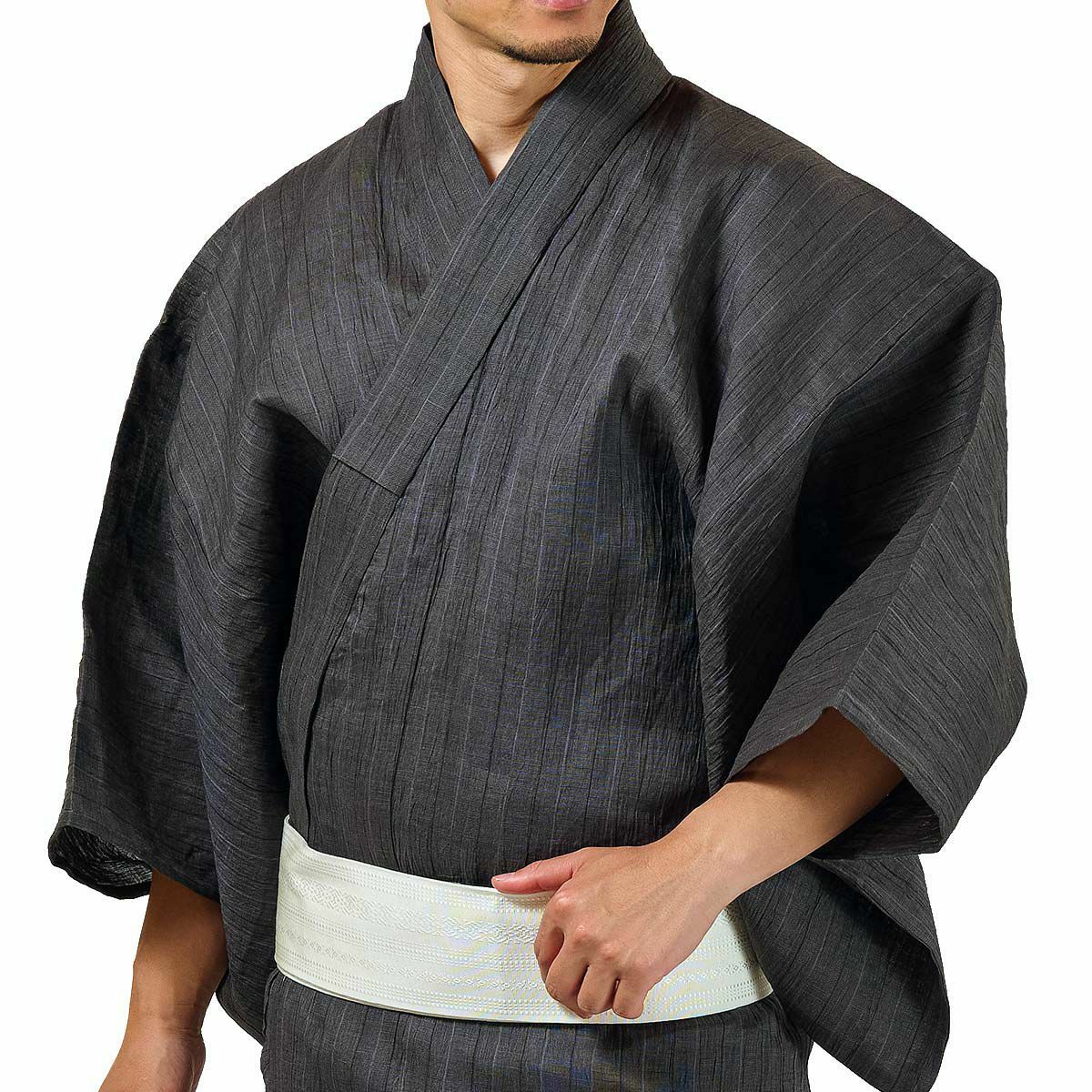 メンズ浴衣 夏着物 近江ちぢみ本麻