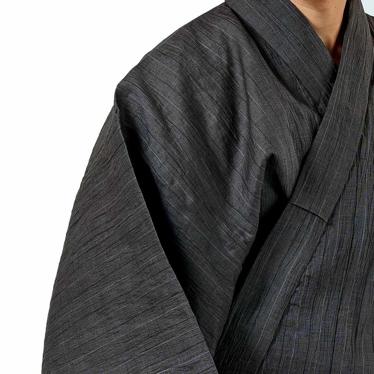メンズ浴衣 夏着物 近江ちぢみ本麻