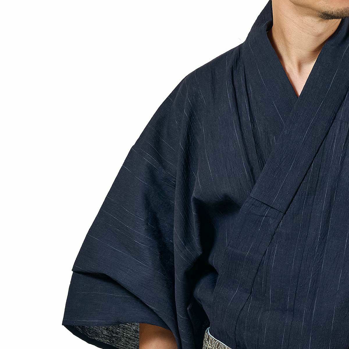 メンズ浴衣 近江ちぢみ綿麻