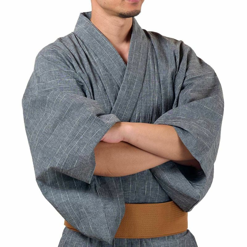 メンズ浴衣 近江ちぢみ綿麻