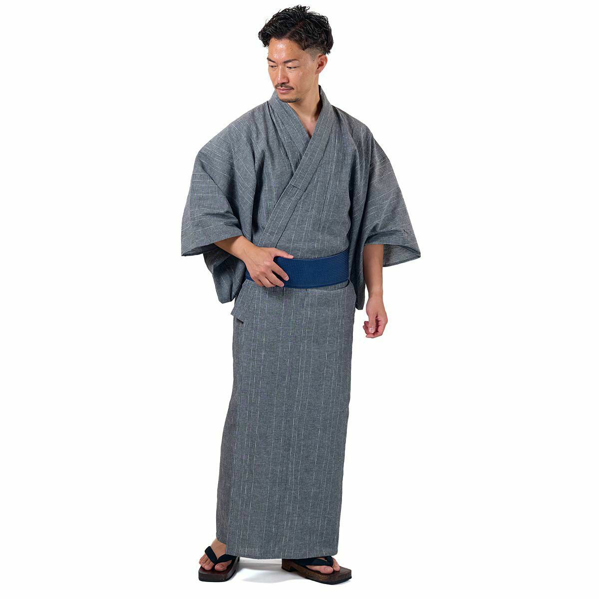 メンズ浴衣 近江ちぢみ綿麻