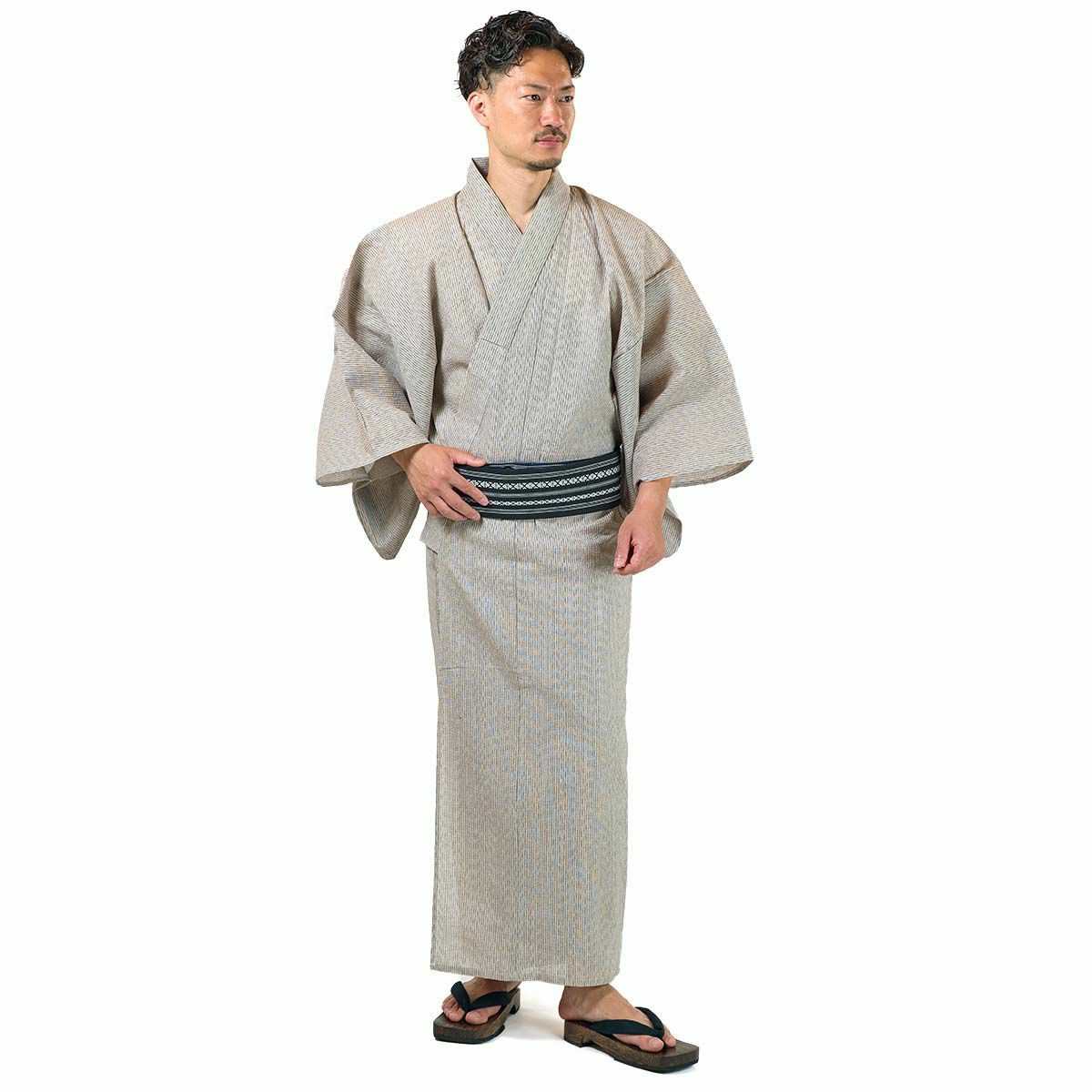 メンズ浴衣 しじら綿麻