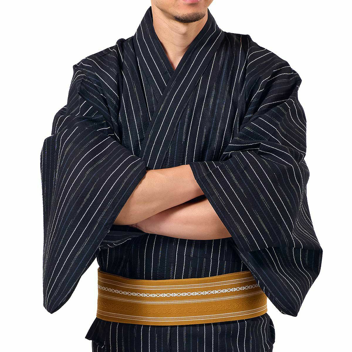 メンズ浴衣 しじら綿麻