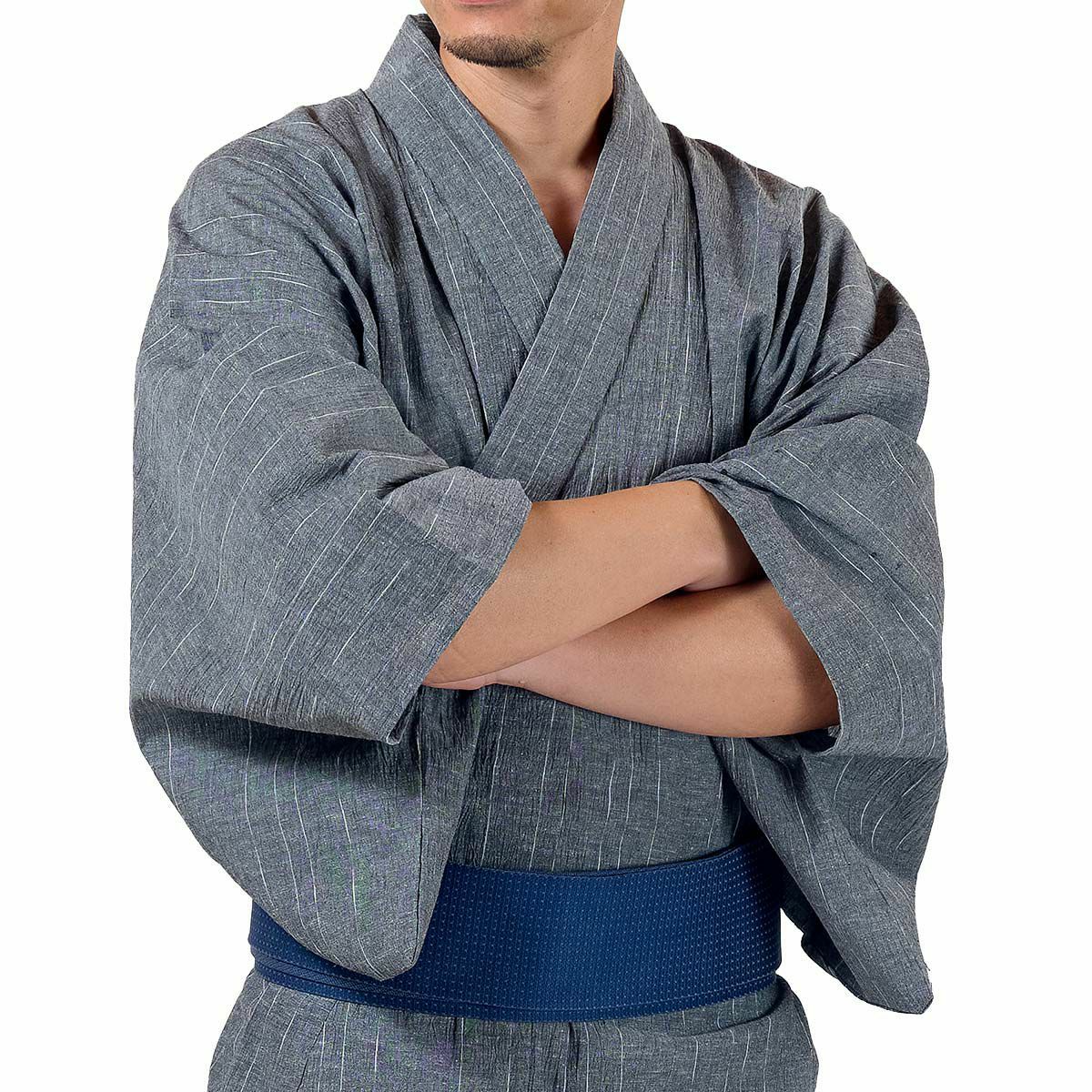 メンズ浴衣 近江ちぢみ綿麻セット