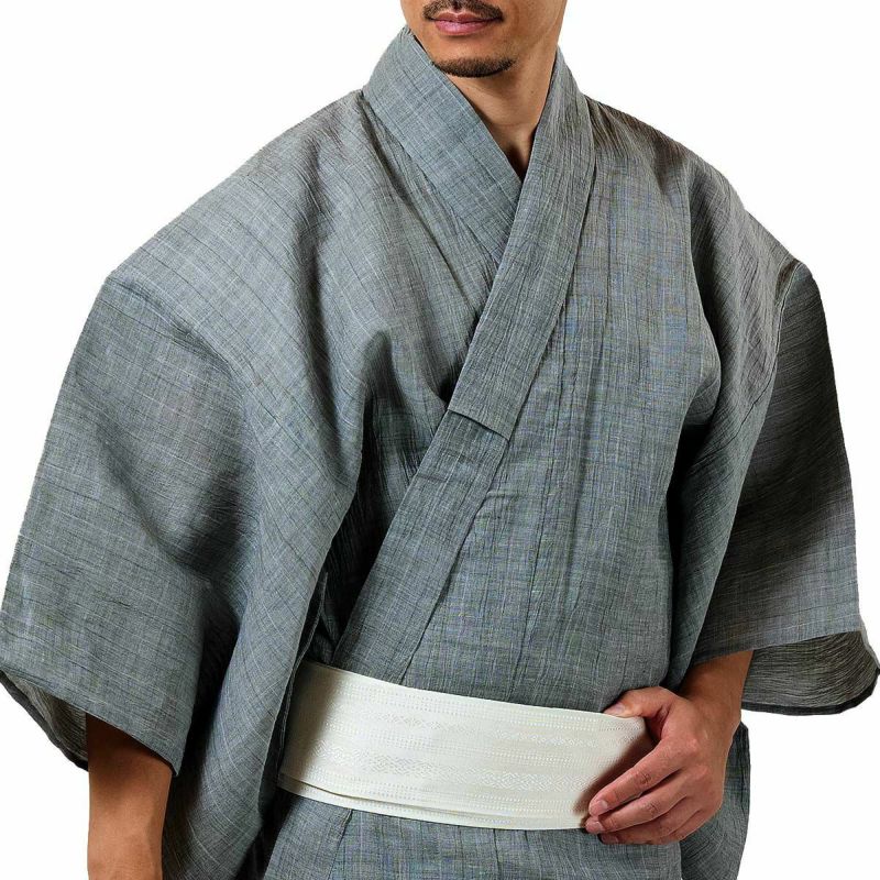 メンズ浴衣 近江ちぢみ 本麻 セット