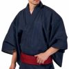 英語ガイドブック付き メンズ浴衣 近江ちぢみ 綿麻