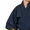 英語ガイドブック付き メンズ浴衣 近江ちぢみ 綿麻