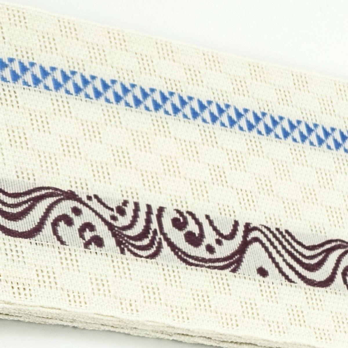 角帯 正絹 博多織物 夏帯 紗 白