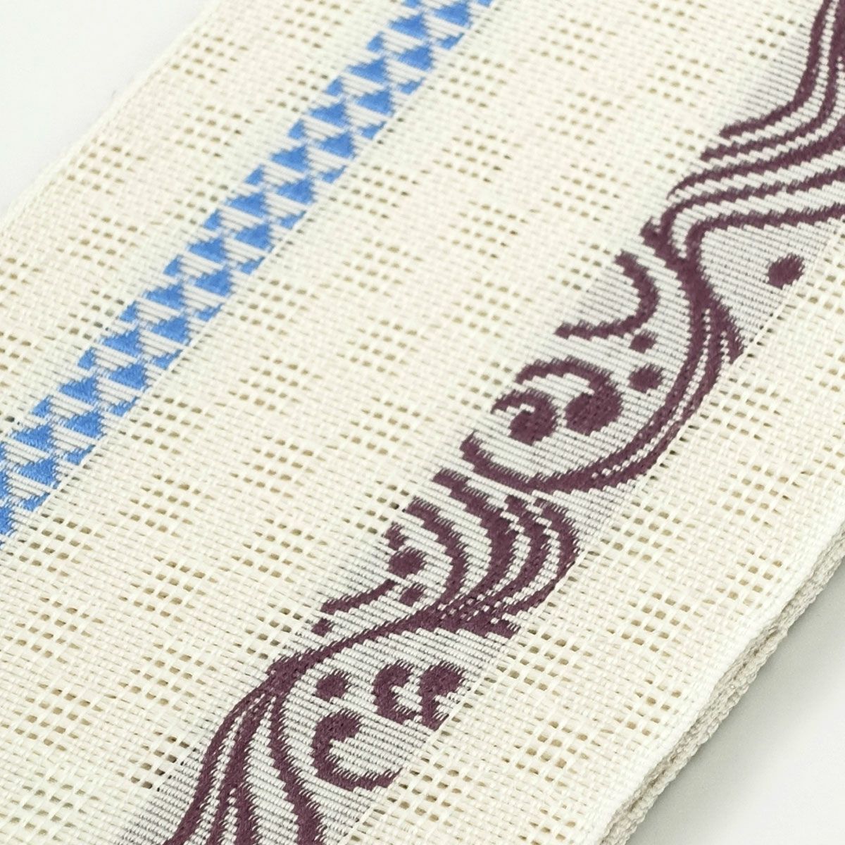 角帯 正絹 博多織物 夏帯 紗 白