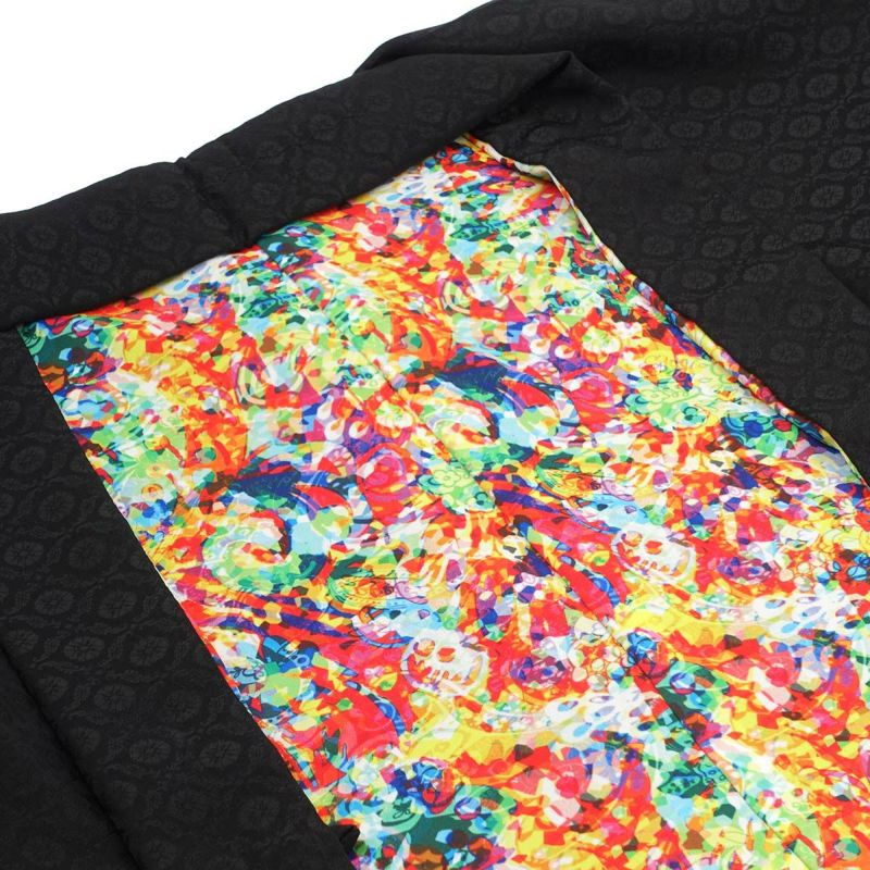 洗える 袷 ちりめん 小紋 菱