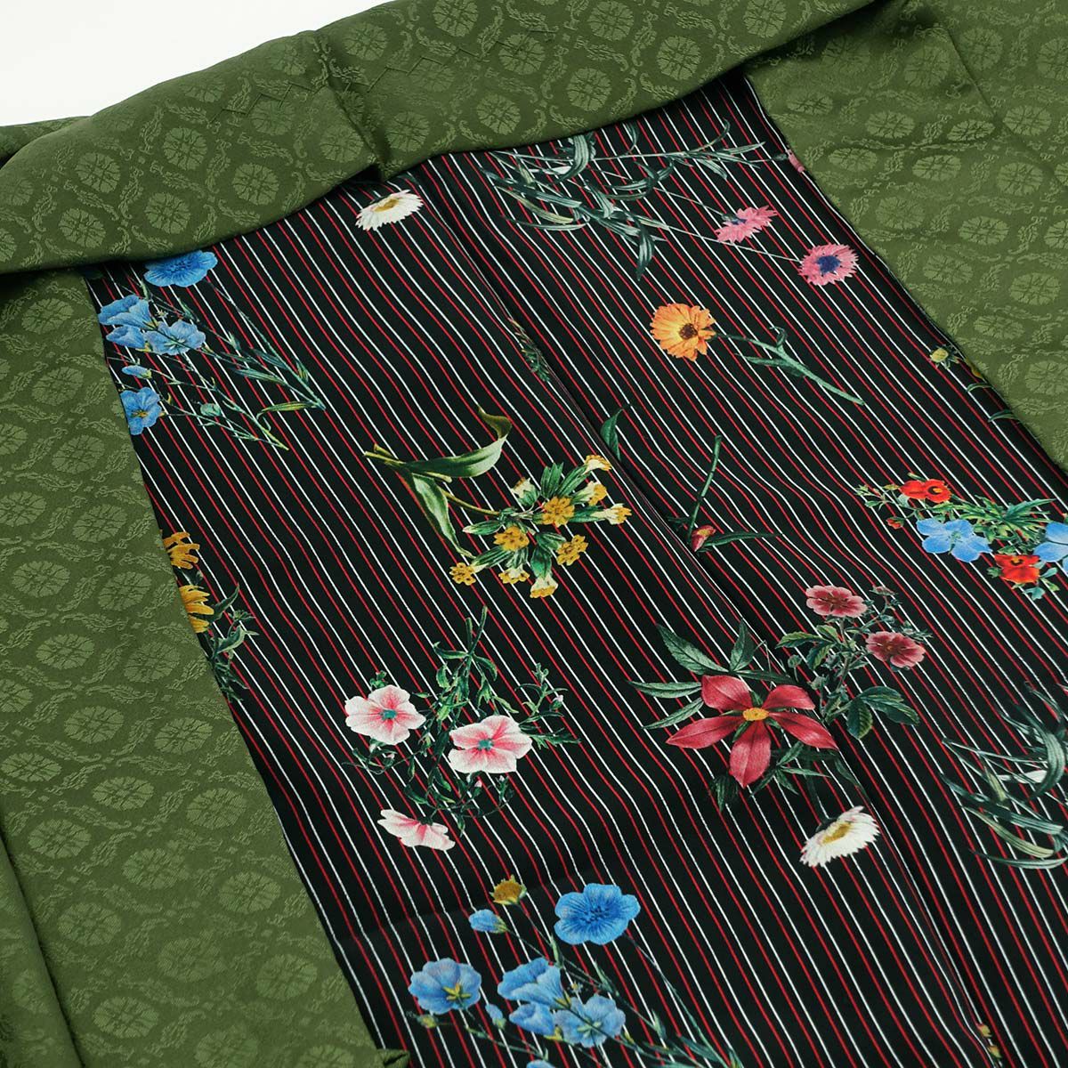 洗える 袷 ちりめん 小紋 菱