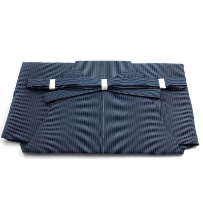 正絹袴 馬乗り袴 縞 青 168cm前後対応