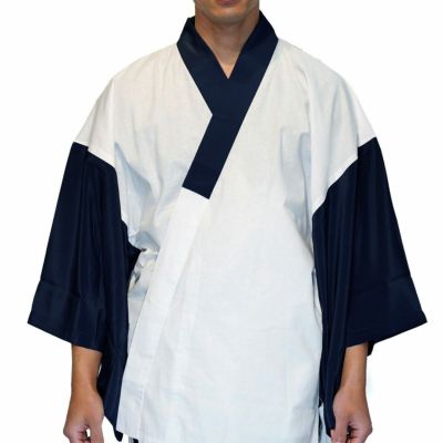 半襦袢 メンズ 洗える 紺 白 日本製 160～165cm対応