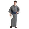 近江ちぢみ綿麻 グレー無地