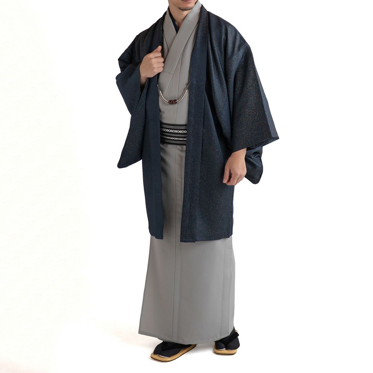 男羽織 正絹 袷 紋意匠