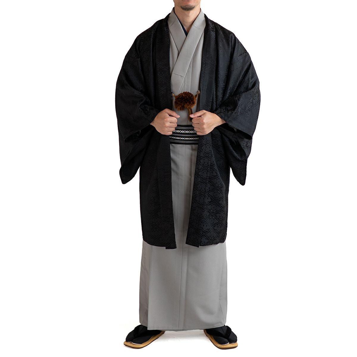 男羽織 正絹 袷 紋意匠