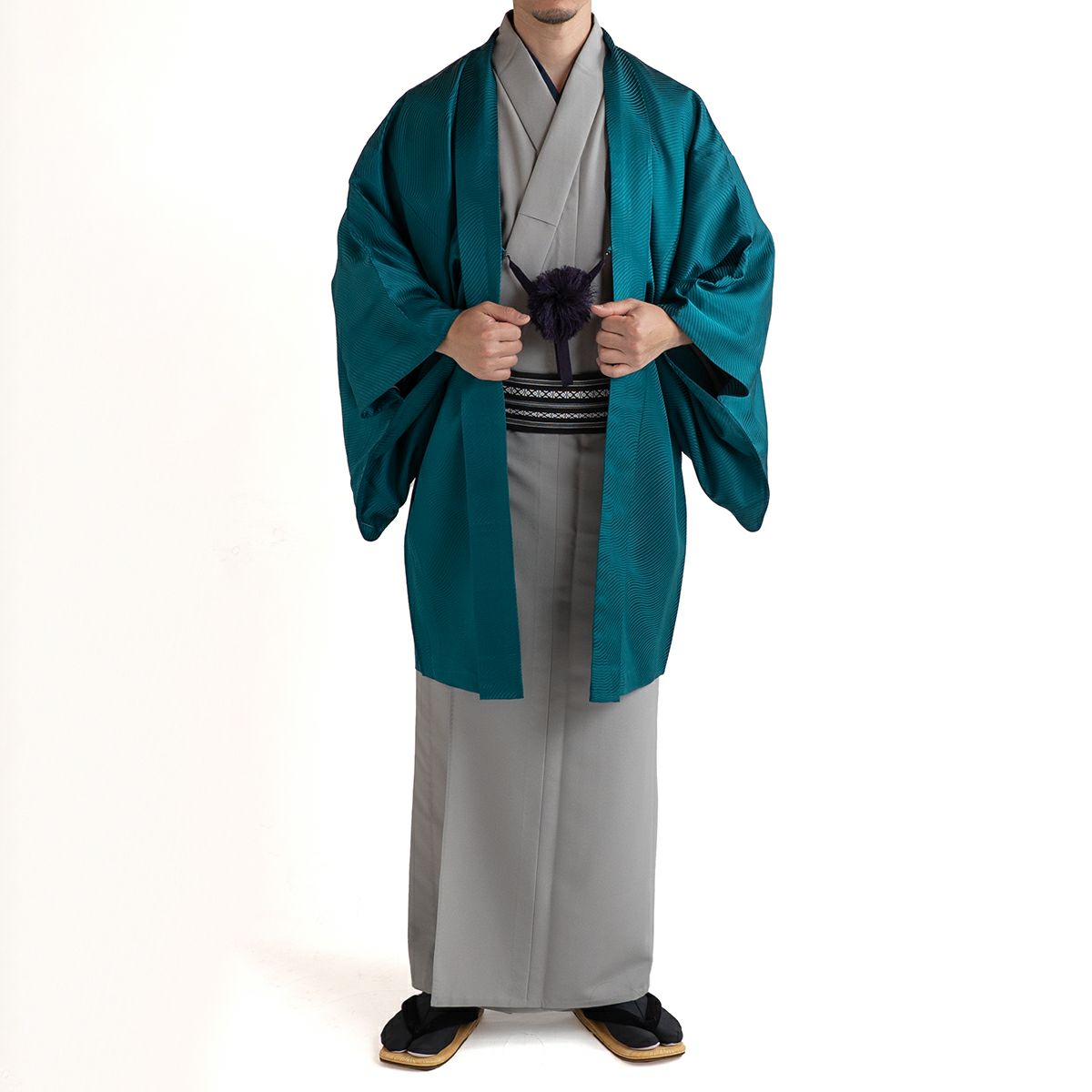 男羽織 正絹 袷 紋意匠