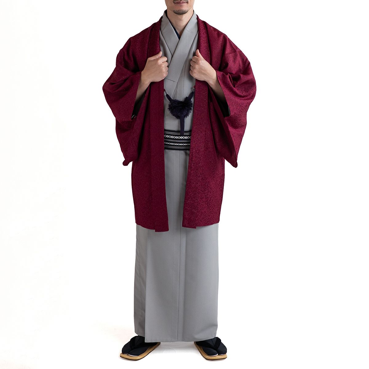 男羽織 正絹 袷 紋意匠