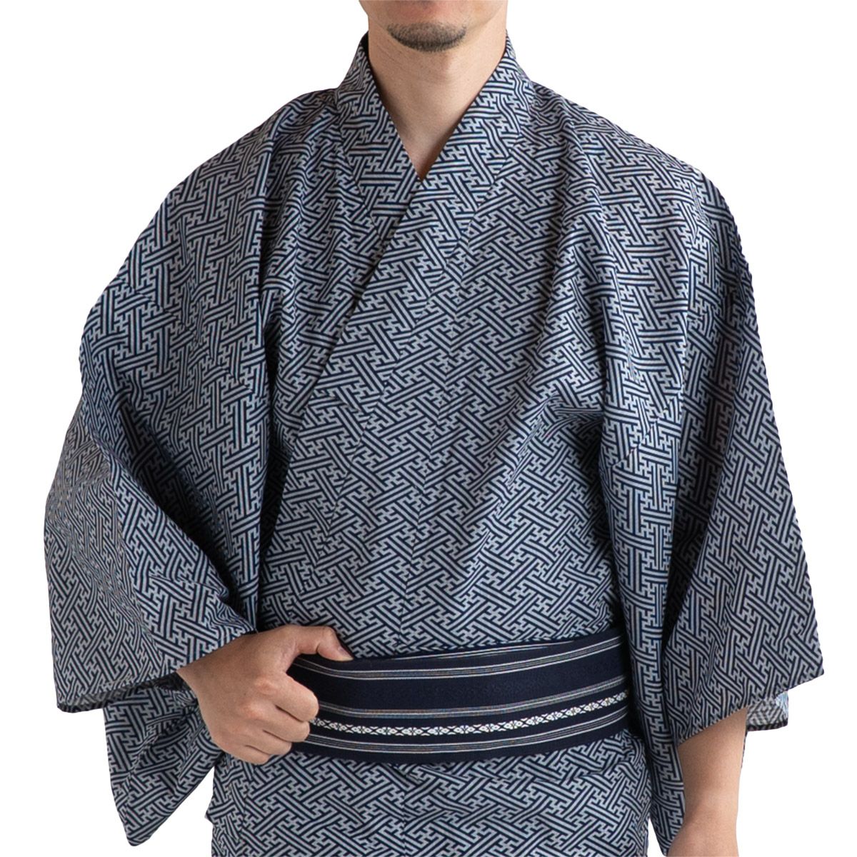 メンズ浴衣 滝流れ セット