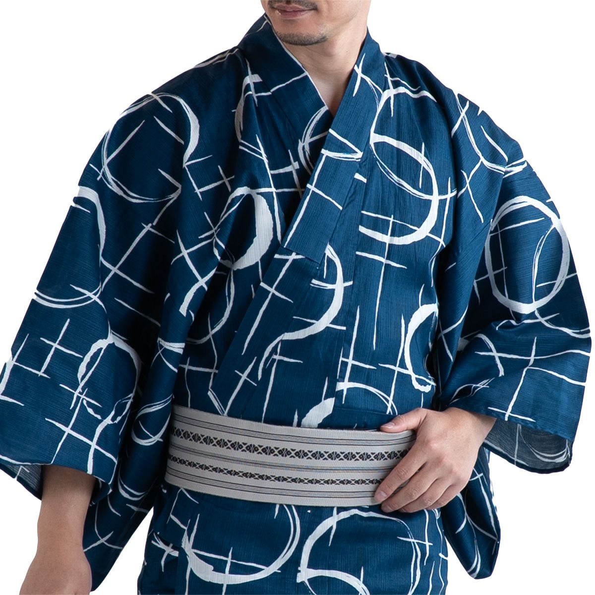メンズ浴衣 滝流れ セット