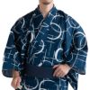 丸に十字 紺 M～LL （浴衣+ネイビー角帯+腰紐）
