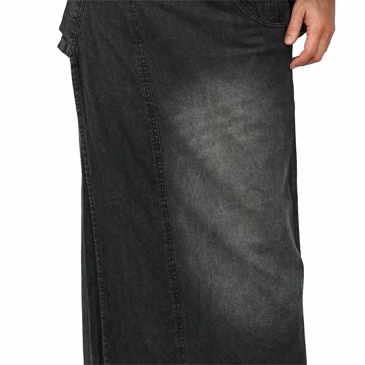 男性着物 デニム着物 黒