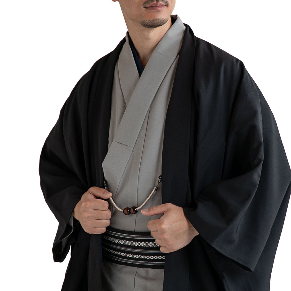男羽織 正絹 裏地 振袖柄