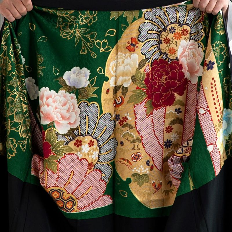 男羽織 正絹 裏地 振袖柄