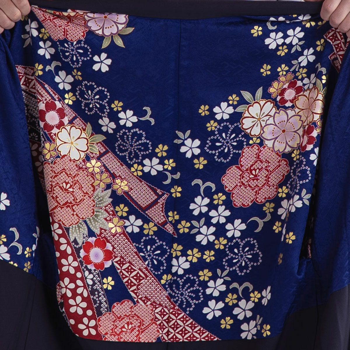 男羽織 正絹 裏地 振袖柄