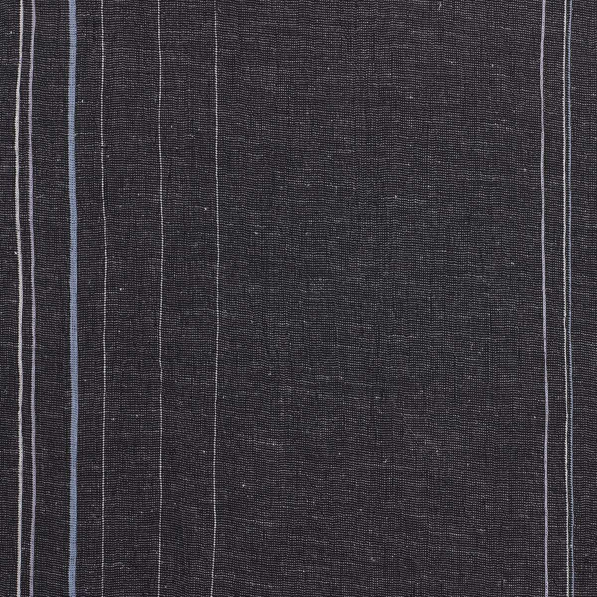 近江ちぢみ 綿麻 濃グレー縞 （浴衣+献上グレー角帯+男締め）