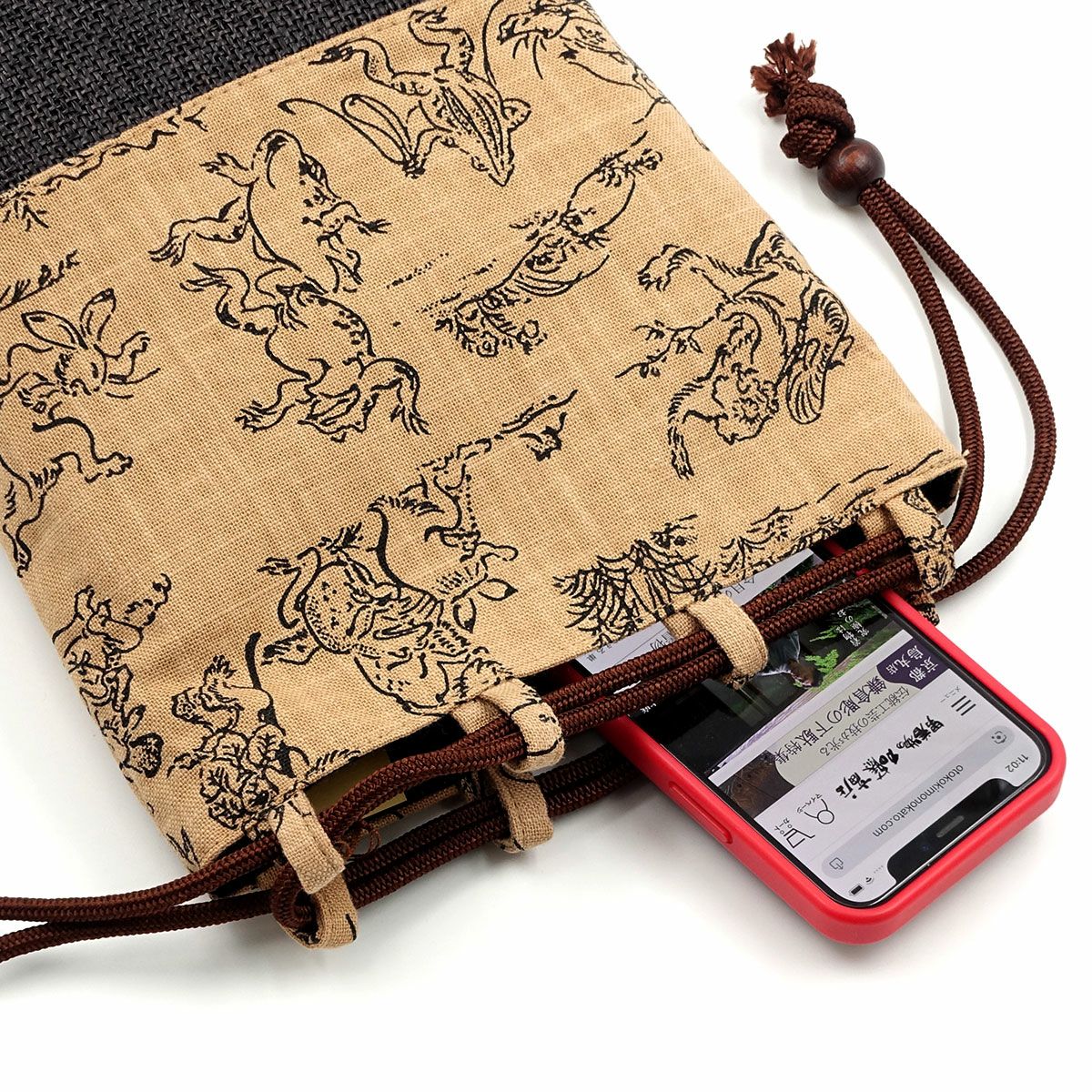 巾着袋 信玄袋 鳥獣戯画