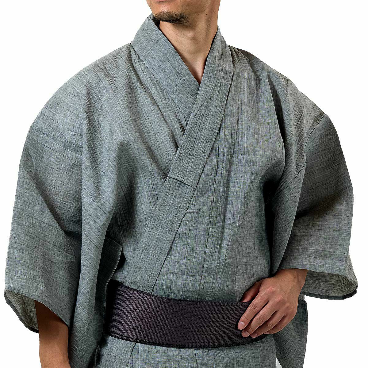 メンズ浴衣 夏着物 近江ちぢみ本麻