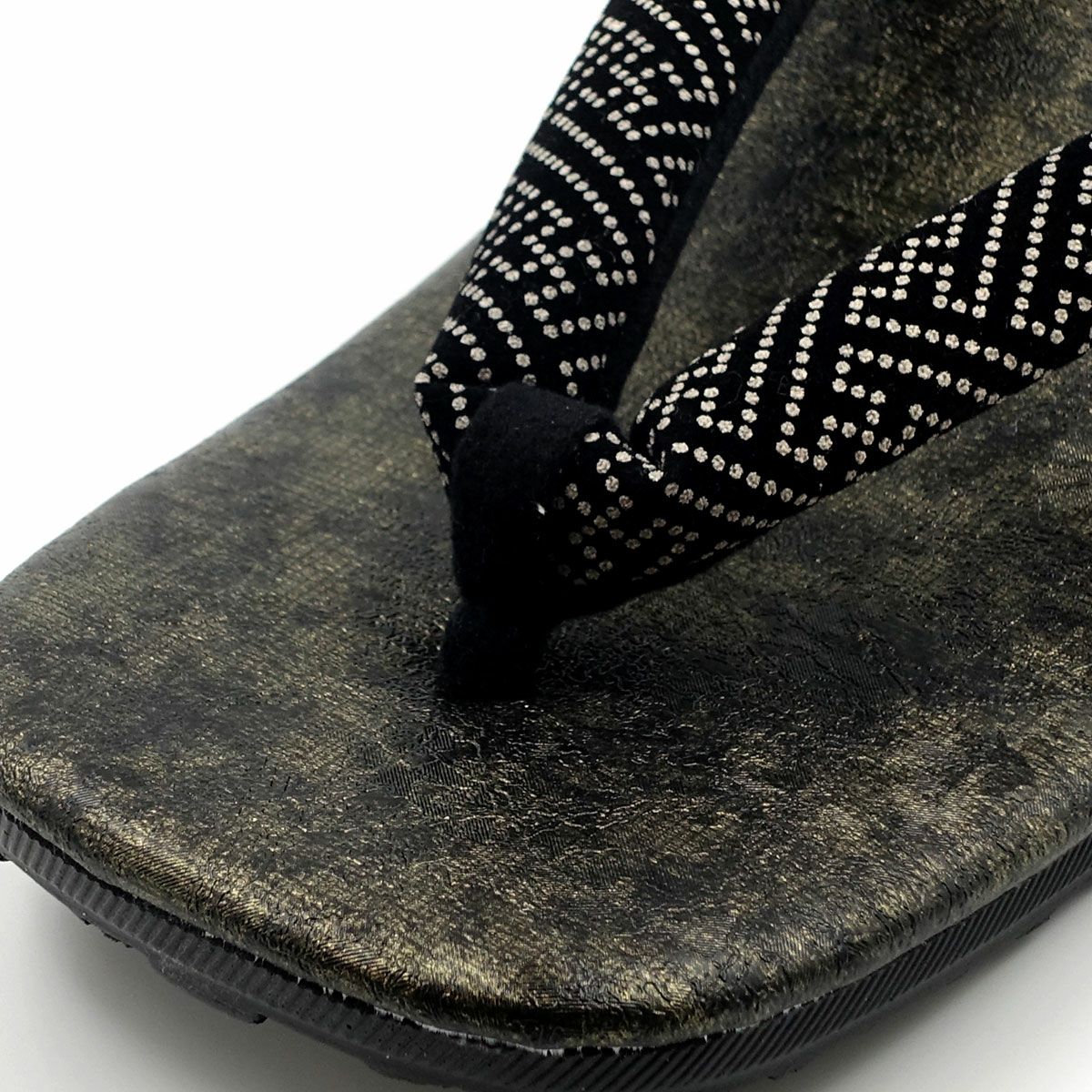 草履 印伝風 紗綾型