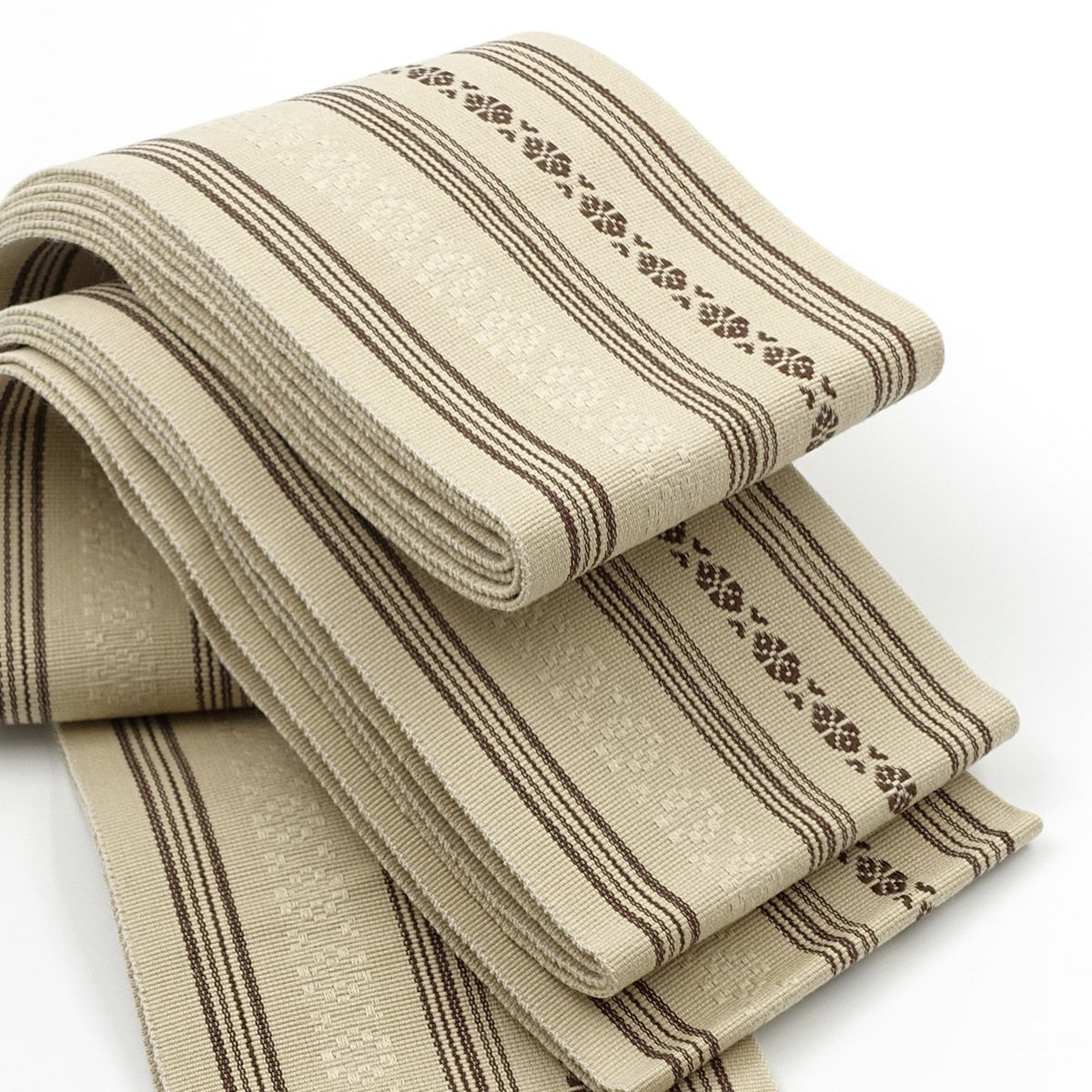 角帯 綿 献上 西陣織 薄茶