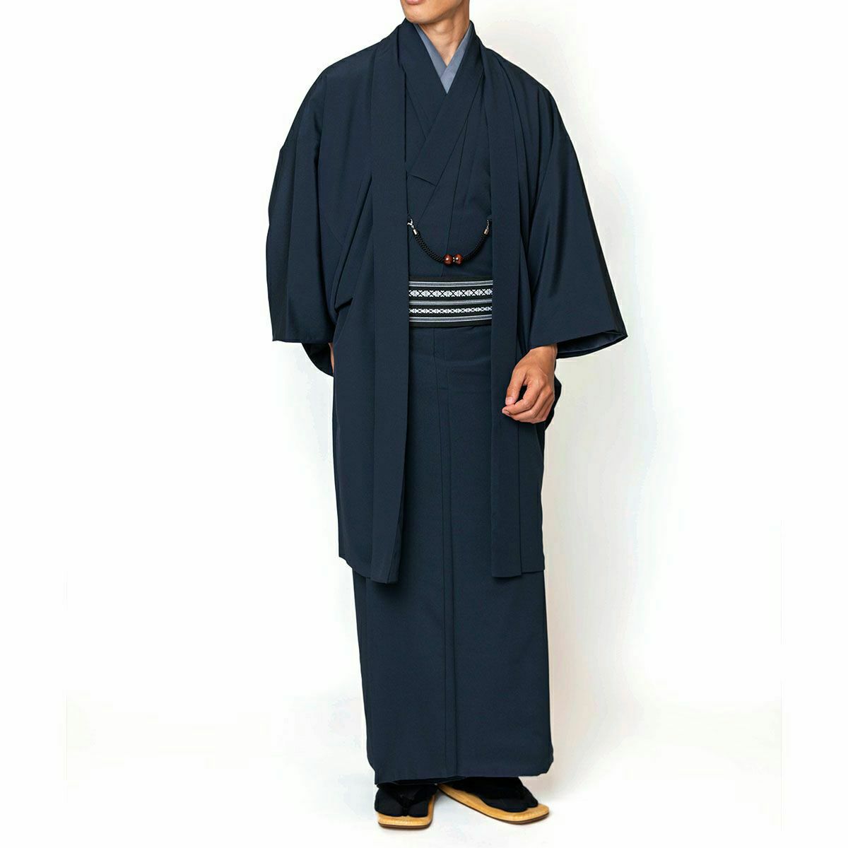 男羽織 洗える 単衣 ちりめん