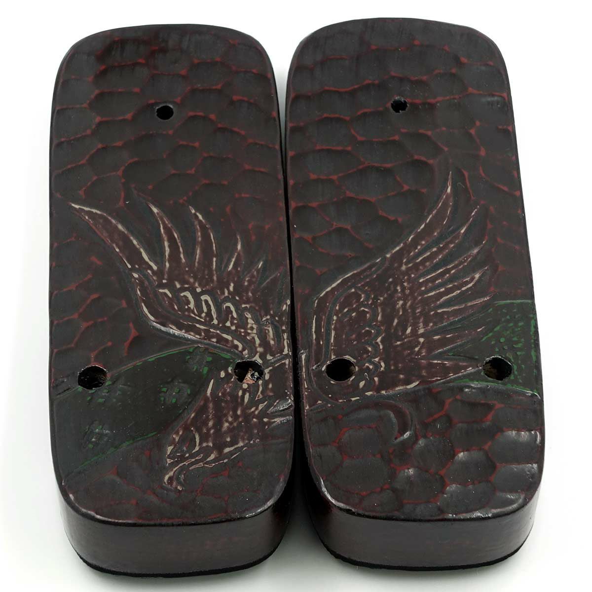 桐下駄 鎌倉彫 27cm位まで対応 総彫り