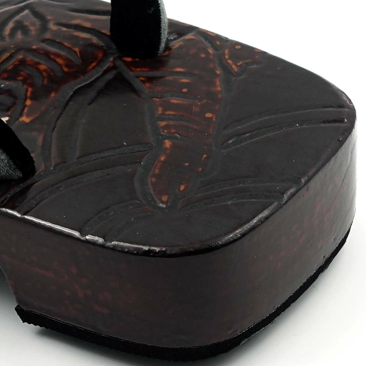  桐下駄 鎌倉彫 27cm位まで対応 総彫り