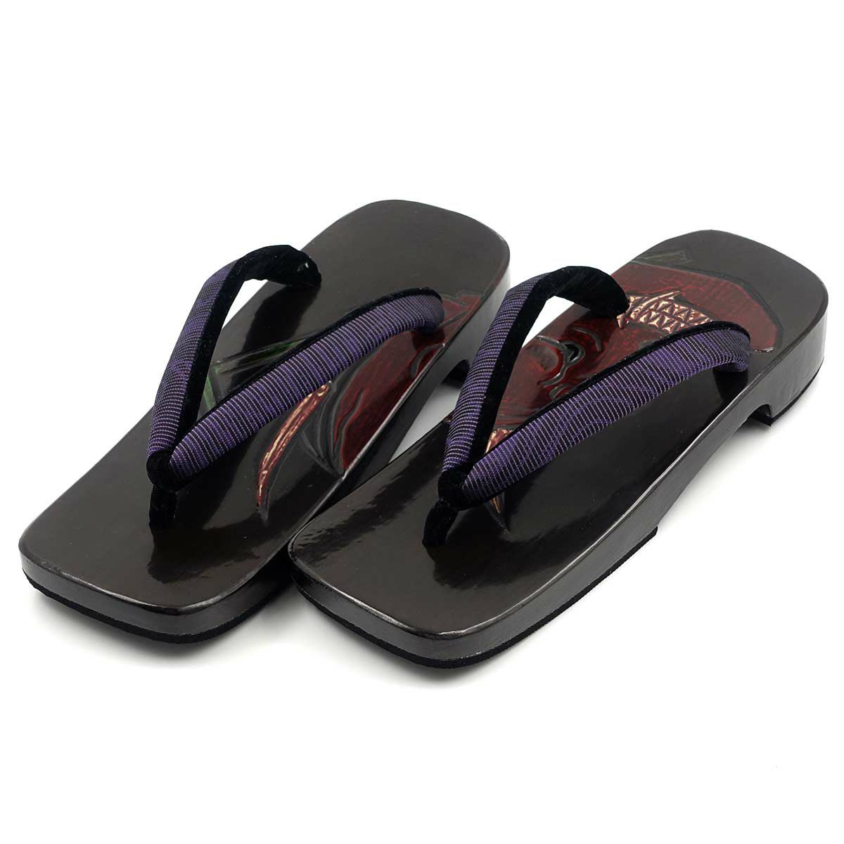 桐下駄 鎌倉彫 27cm位まで対応