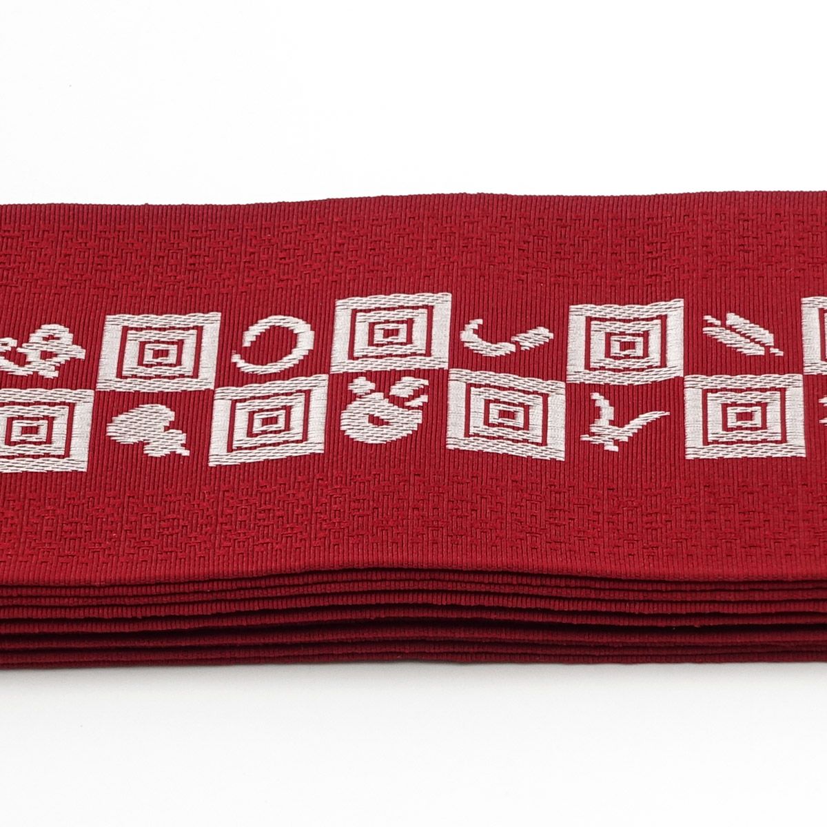 角帯 正絹 博多織物 さむらい かまわぬ 赤