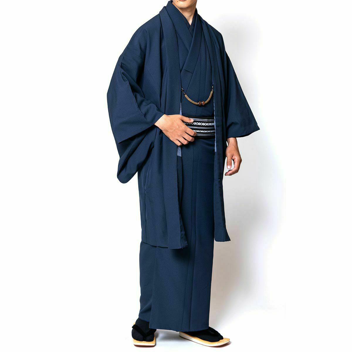 男着物10点フルセット 洗える着物 ちりめん