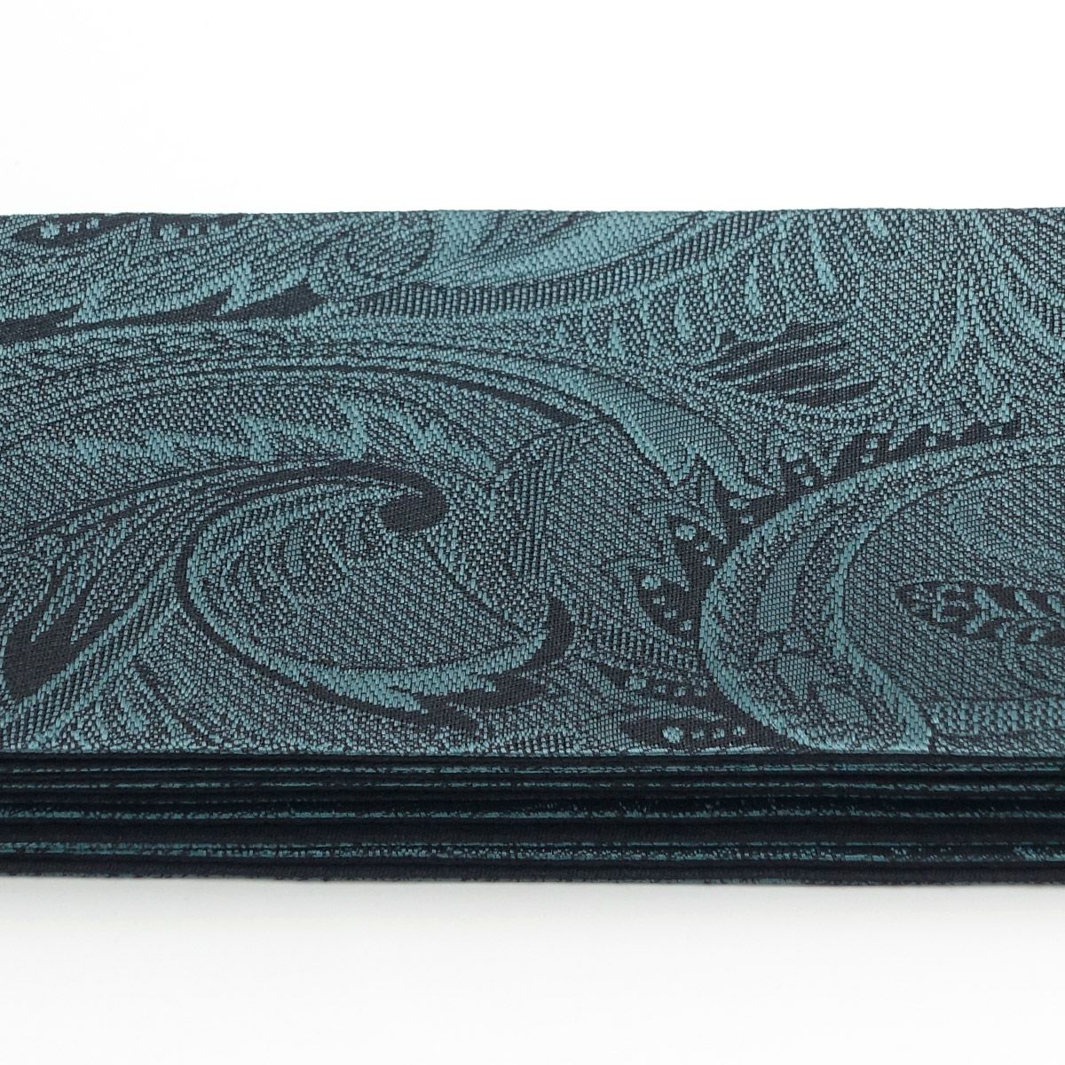 角帯 桐生織 草木 青緑