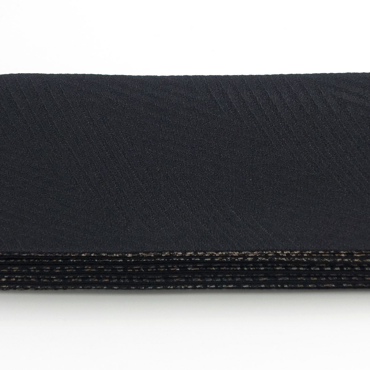 角帯 桐生織 変わり市松 茶×黒