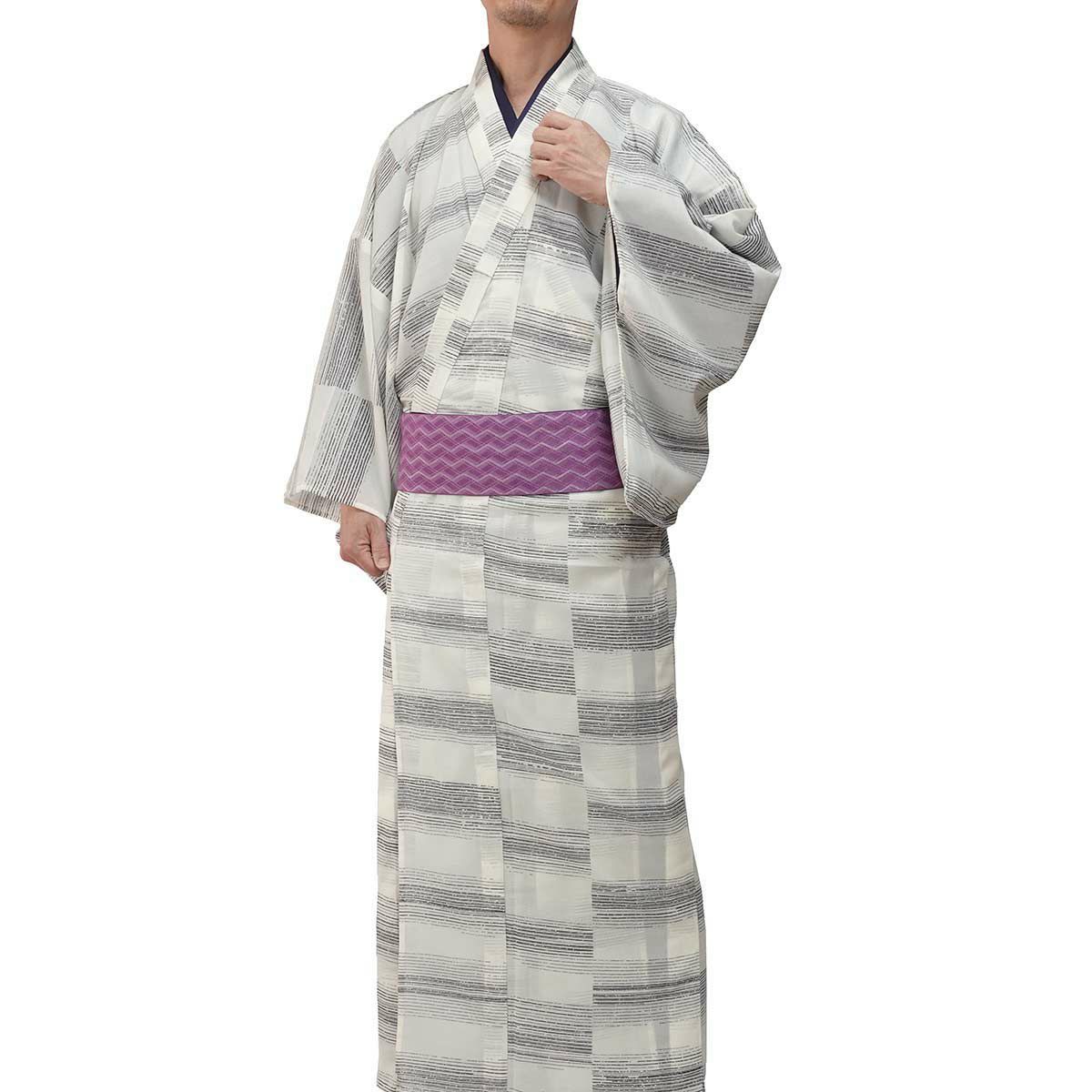 夏着物 洗える 単衣 小紋 紗