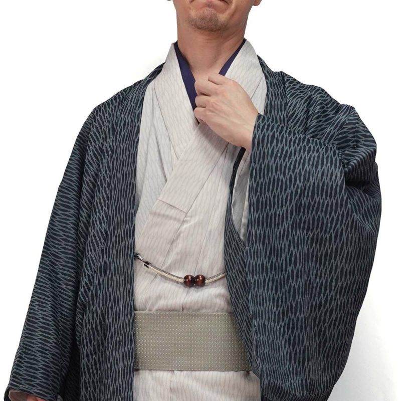 夏羽織 洗える 単衣 小紋 紗