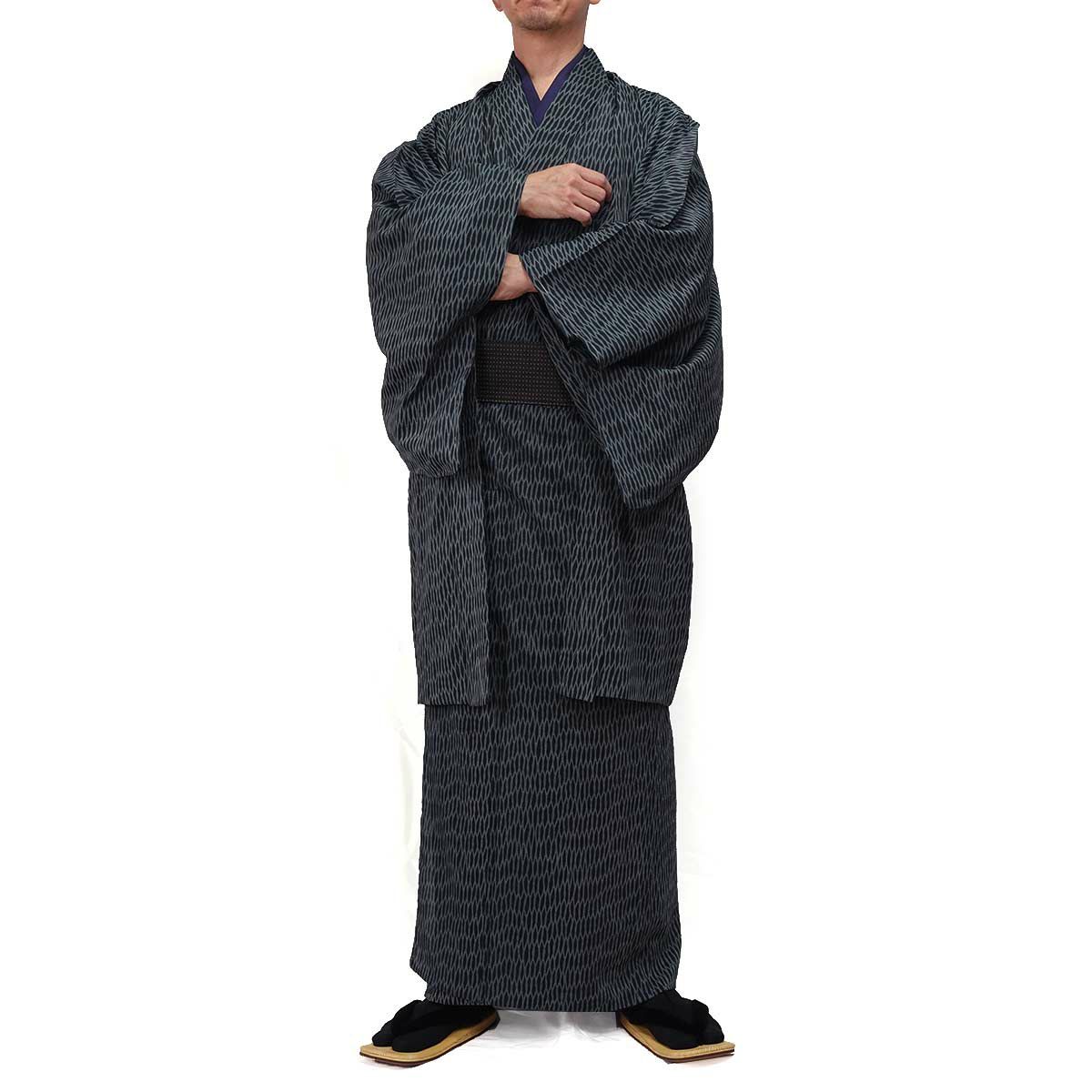 夏羽織 洗える 単衣 小紋 紗