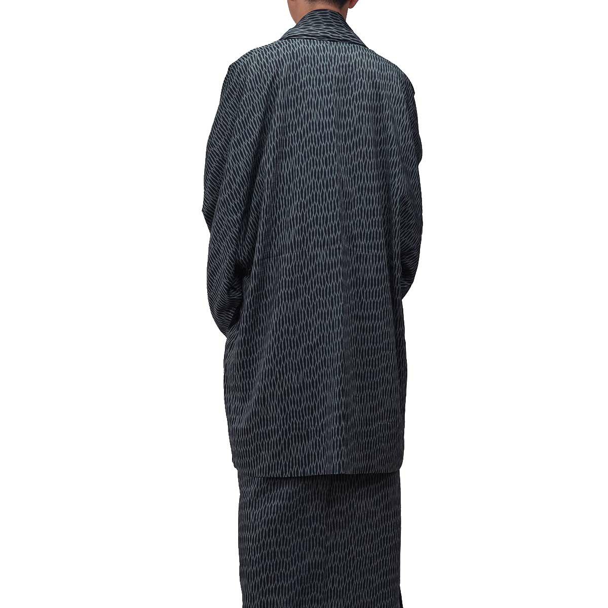 夏羽織 洗える 単衣 小紋 紗